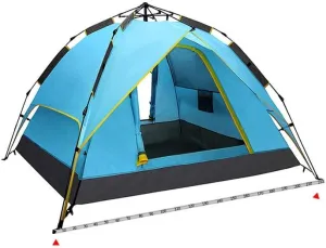 Tent 3-4 Full Automatic Speed Outdoor Tent Camping 2 Double Rainproof Beach Sunshade Equipment (Color : E) (E One Size) (E One Size)