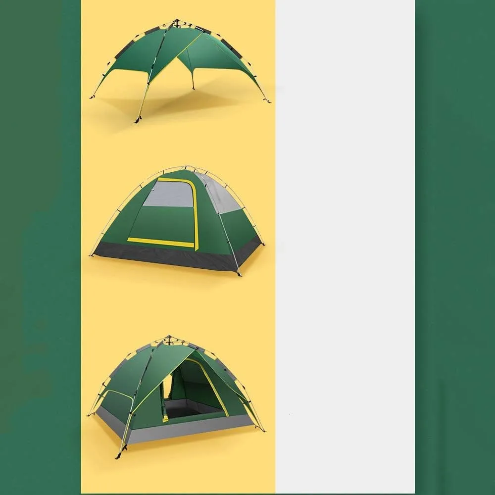Tent 3-4 Full Automatic Speed Outdoor Tent Camping 2 Double Rainproof Beach Sunshade Equipment (Color : E) (E One Size) (E One Size)
