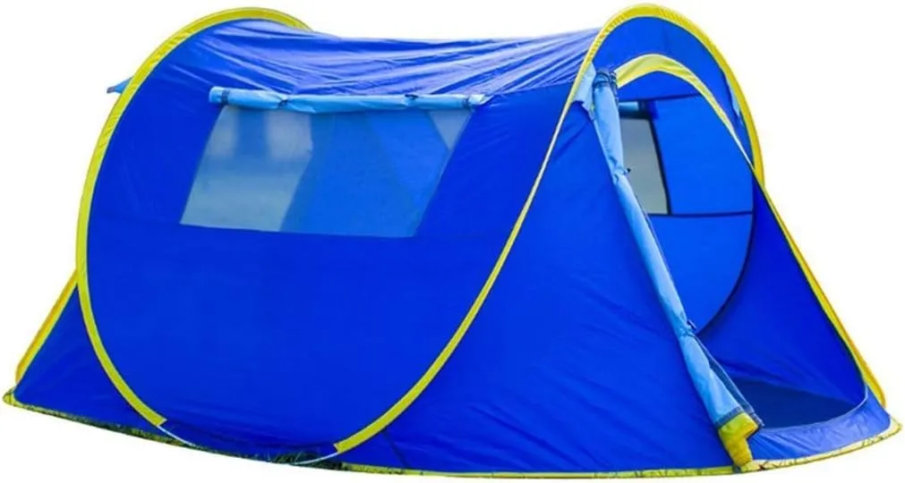 Tent with Shielded Entrance for 3 to 4 Persons, Waterproof Device for Easy Quick Setup, Camping, Hiking, 250 140 Cm