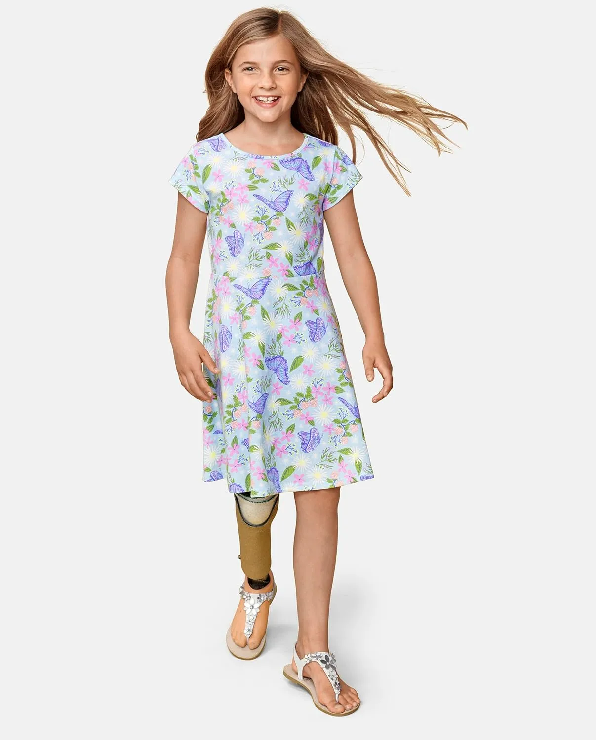 The Children's Place Girls' Short Sleeve Fashion Skater Dress