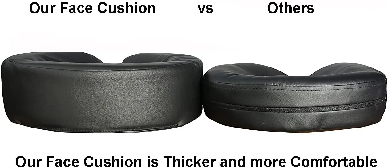 Therapist’s Choice Universal Headrest Face Cushion Face Pillow for Massage Table and Massage Chair (Black), 13 x 13 x 4 Inch