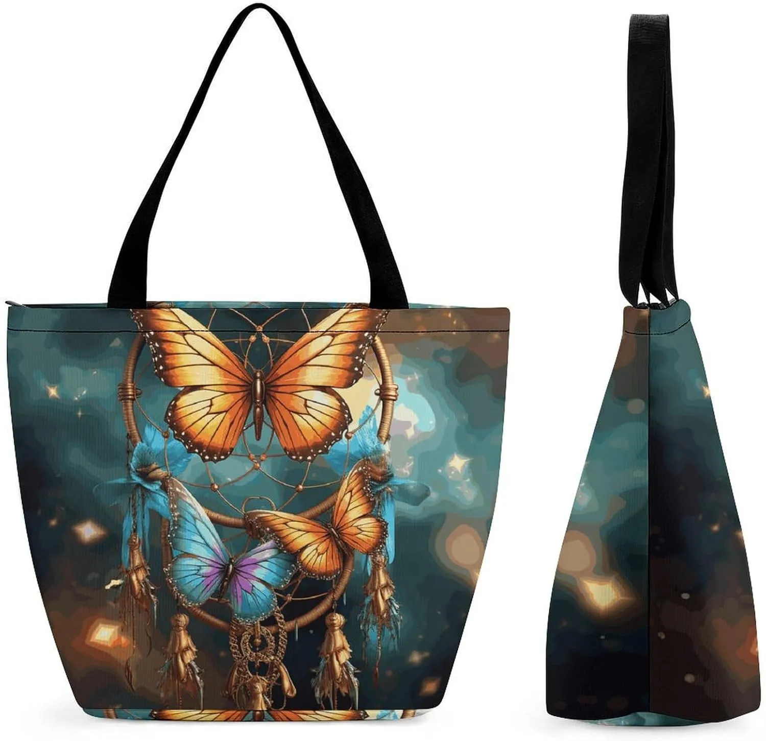 This Dream Catcher Butterfly Women's Shopping Bag Foldable Washable Shoulder Bag Adopts High-definition Printing Technology, with Clear Patterns And Rich Colors. There Are Many Patterns to Choose from