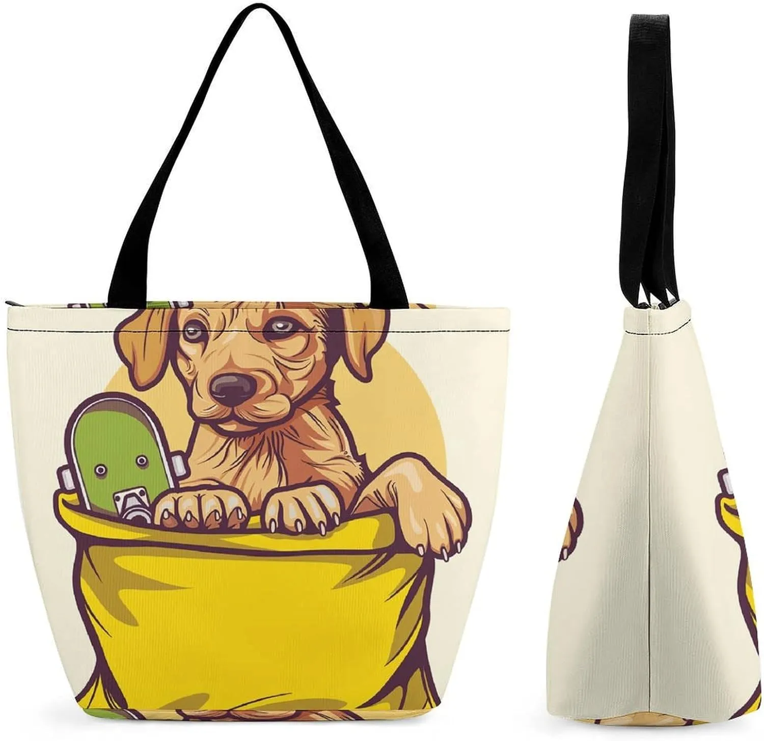 This Yellow Grocery Bag Women's Shopping Bag Foldable Washable Shoulder Bag Adopts High-definition Printing Technology, with Clear Patterns And Rich Colors. There Are Many Patterns to Choose From, And