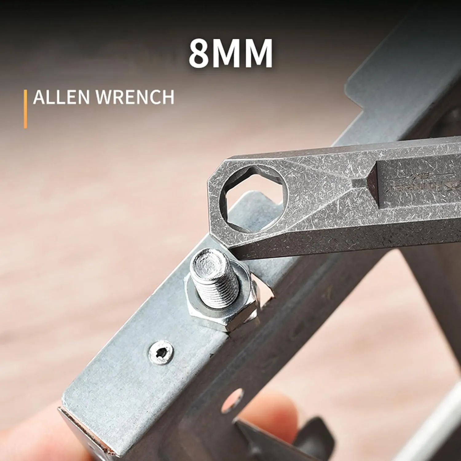 Titanium Metric Ruler 12CM and 4Inch Multi Function with 5mm Hex Wrench, Keychain Hole Ruler EDC Multitool with Centimeters, Millimeters, Inches for Office and School, Easy to Read