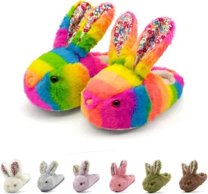 Toddler Bunny Slippers, Cute Soft Plush Anti-Slip House Kids Rabbit Warm Winter Slippers for Indoor Outdoor
