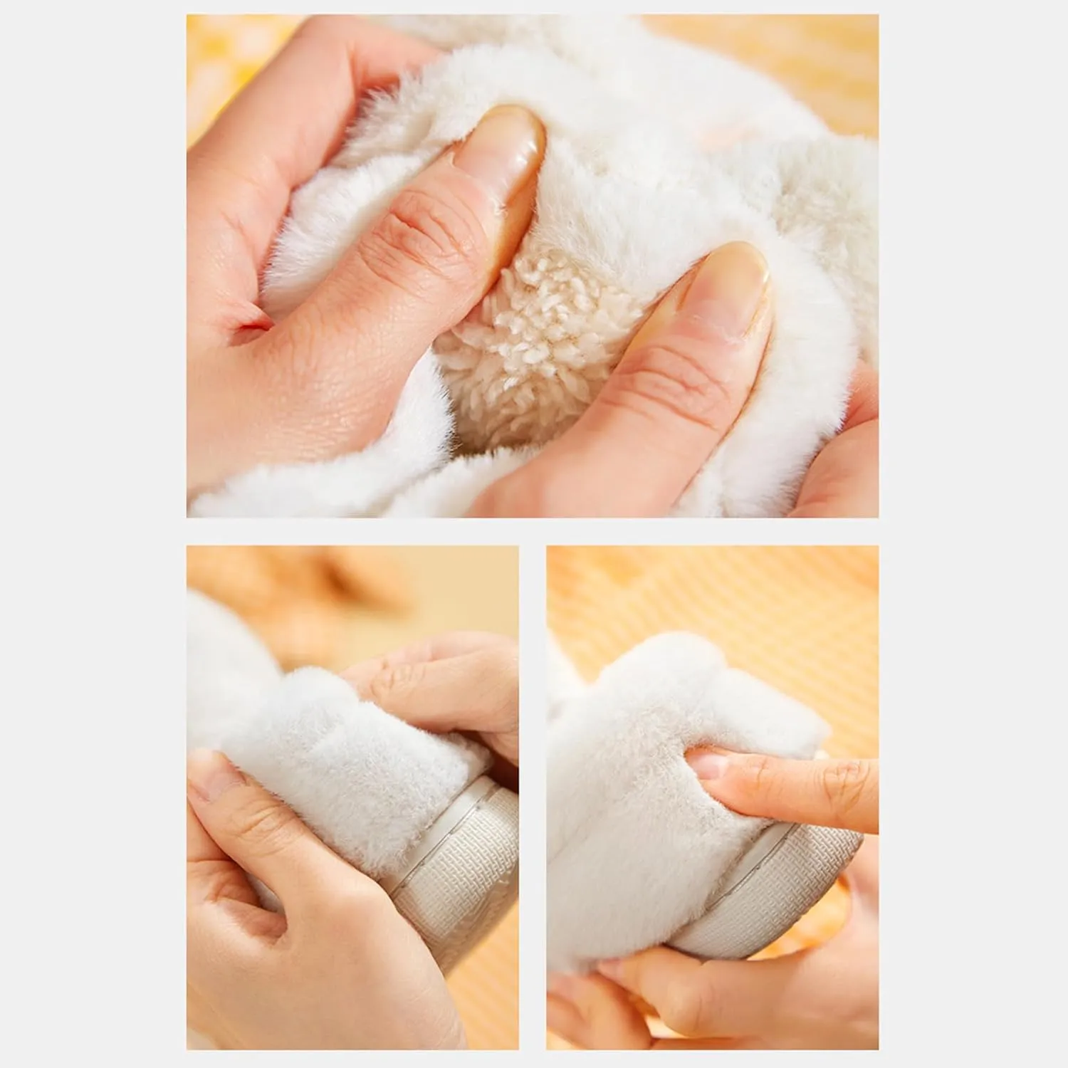 Toddler Slippers for Girls and Boys - Fuzzy Soft Plush Bunny Rabbit Shoes - Warm House Footwear for Kids