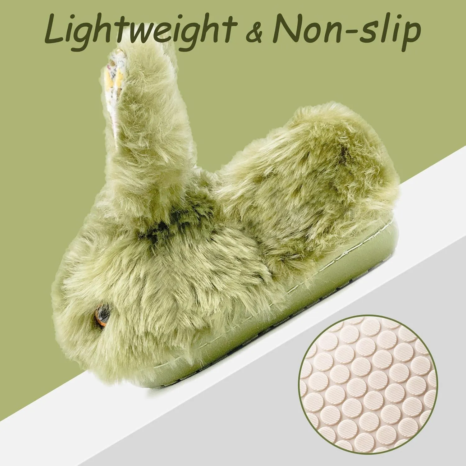 Toddler Slippers Girls Boys Kids Bunny House Slipper Winter Cute Rabbit Slippers Warm Soft Plush Fuzzy Slippers Indoor Non-Slip Animal Cartoon Slippers