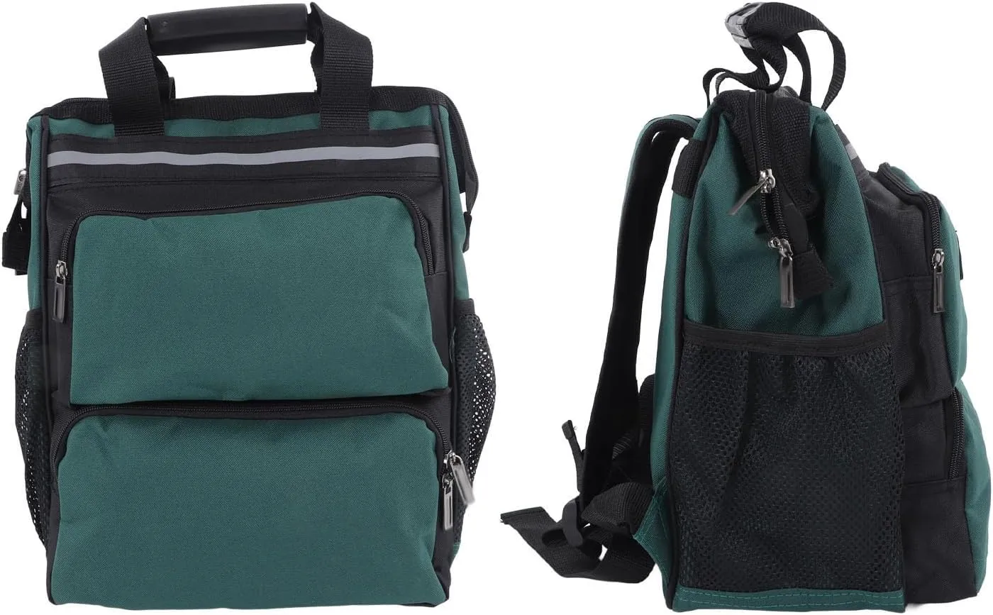 Tool Bag Backpack for Electrician Multi Compartment Handheld Bag Large Capacity Storage Pouch (40cm / 15.7in Height)