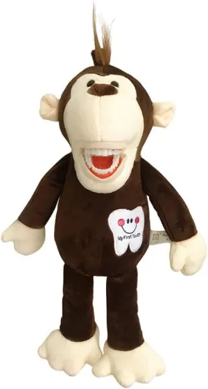 Tooth Fairy Puppet, YOUYA DENTAL Dental Puppet Oral Health Presentation Puppet Tooth Fairy Monkey Dental Educational Plush Small Size Doll with Teeth for Kids Children Boy Girls