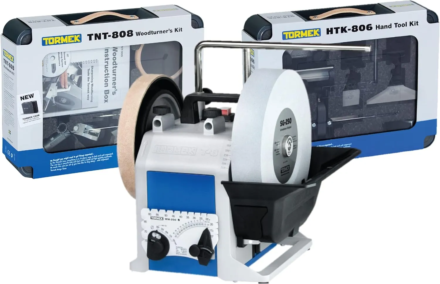 Tormek T-8 Magnum Kit (Tormek T-8 Original   Tormek HTK-806 Hand Tool Kit   Tormek TNT-808 Woodturner's Kit) Sharpener for hand and woodturning tools (US Version)