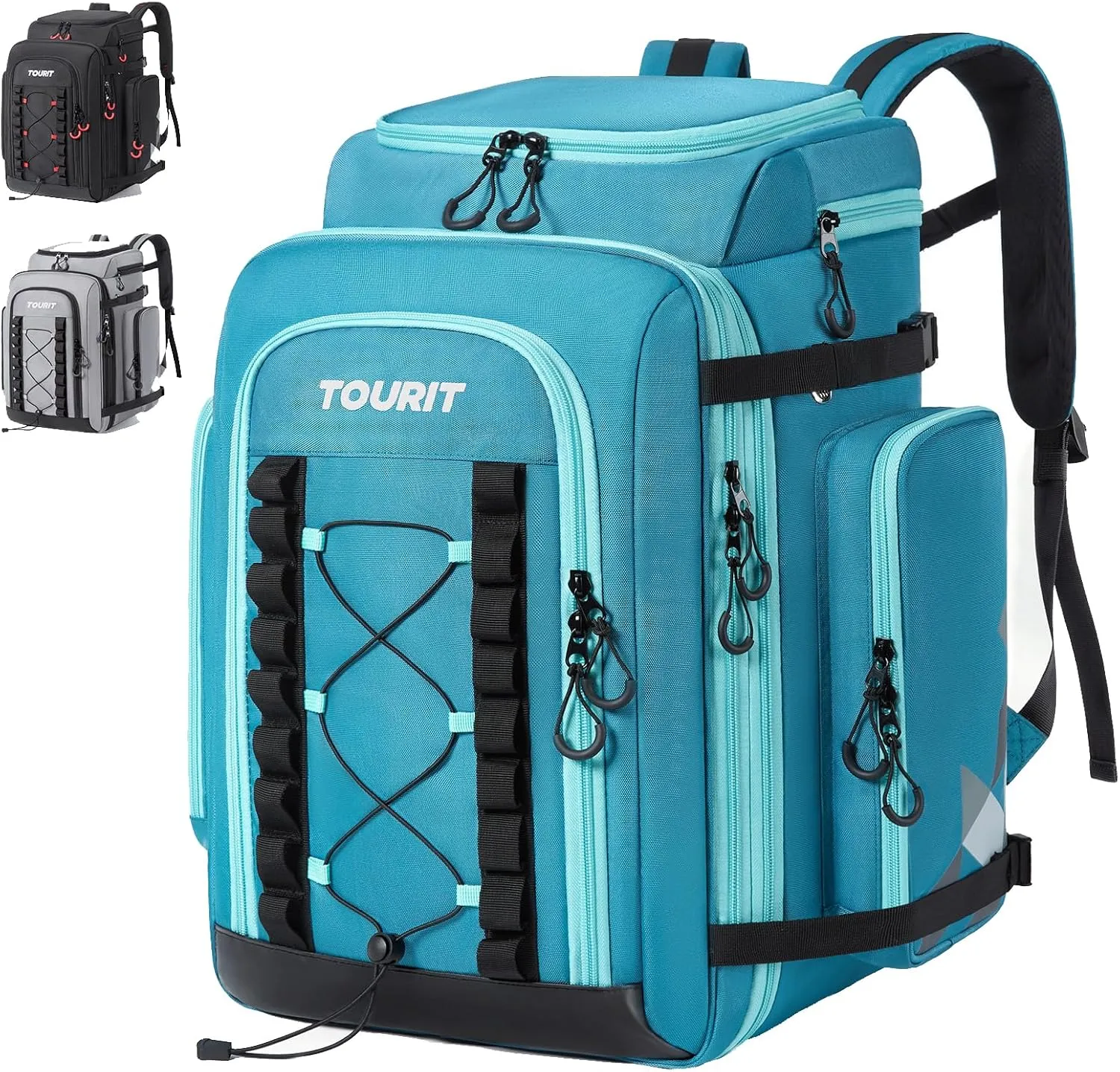 TOURIT Expandable Ski Boot Bag for Men Women, 60L Ski Boot Backpack for Ski Helmet, Snowboard Backpack for Skiing accessories