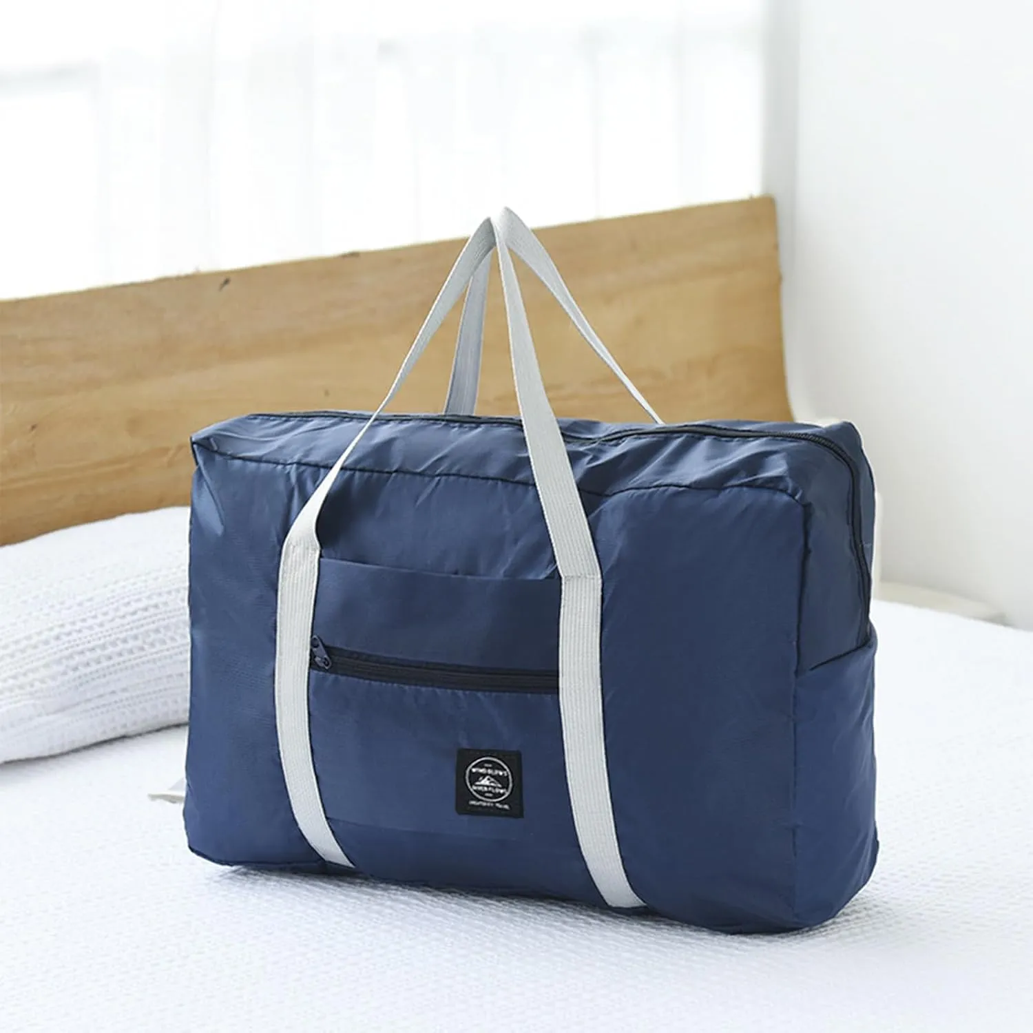 Travel Bag 12 Packes Carry on Luggage Foldable Duffel Bag Sports Gym Bag Weekender Overnight Bag Water Resistant Nylon Travel Duffel for Men Women (Blue 12PCS)