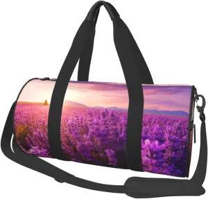 Travel Bag For Women,Lavender Print Personal Item Duffle Bags,Weekend Travel Duffel Tote Bag,Travel Sport Gym Bag For Men,Airplane Travel Essentials For Flying