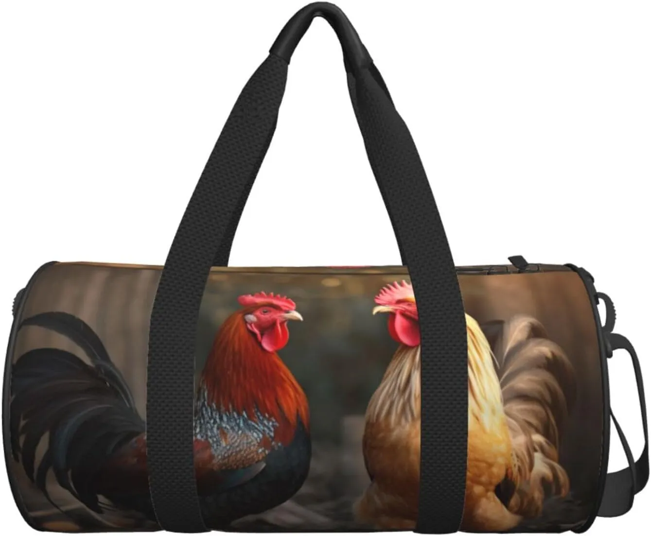Travel Bag For Women,Rooster And Chicken Print Personal Item Duffle Bags,Weekend Travel Duffel Tote Bag,Travel Sport Gym Bag For Men,Airplane Travel Essentials For Flying
