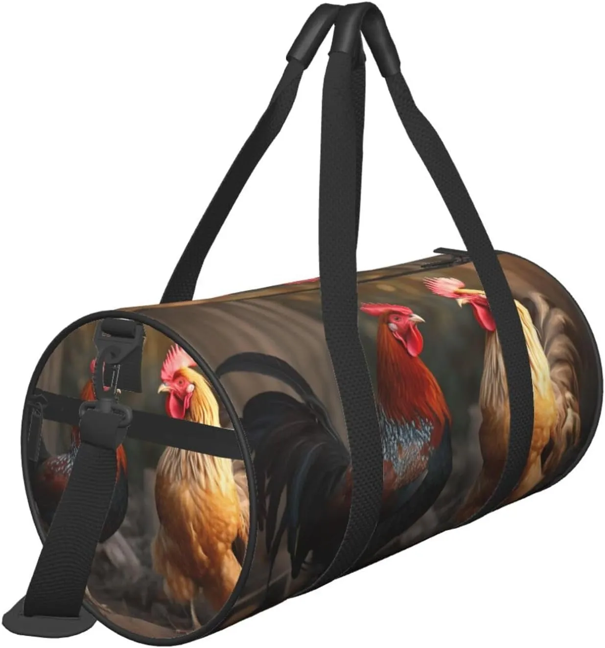 Travel Bag For Women,Rooster And Chicken Print Personal Item Duffle Bags,Weekend Travel Duffel Tote Bag,Travel Sport Gym Bag For Men,Airplane Travel Essentials For Flying