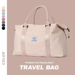 Travel Duffel Bag, Sports Tote Gym Bag, Shoulder Weekender Overnight Bags for Women with Trolley Sleeve, Foldable Carry on Bag