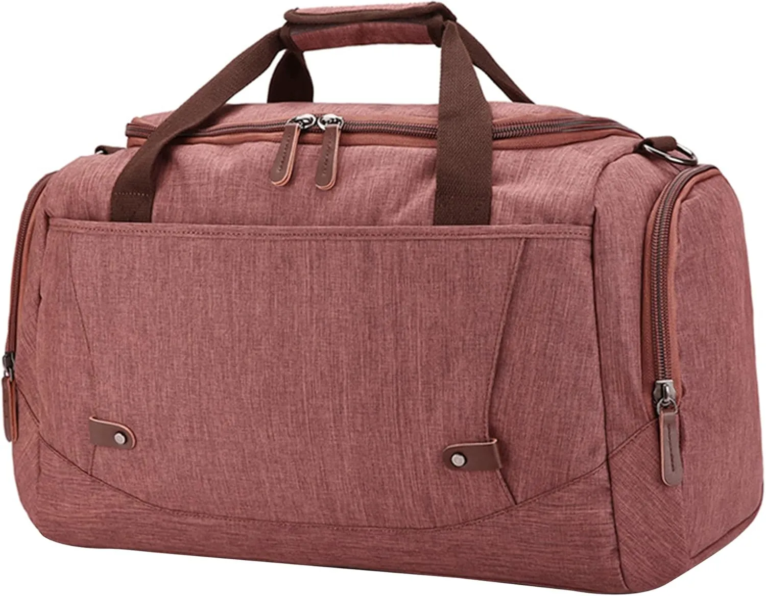 Travel Duffle Bag for Men, Canvas Weekend Overnight Carryon Handbag Multipurpose Shoulder Bags for Hiking Camping (Pink)