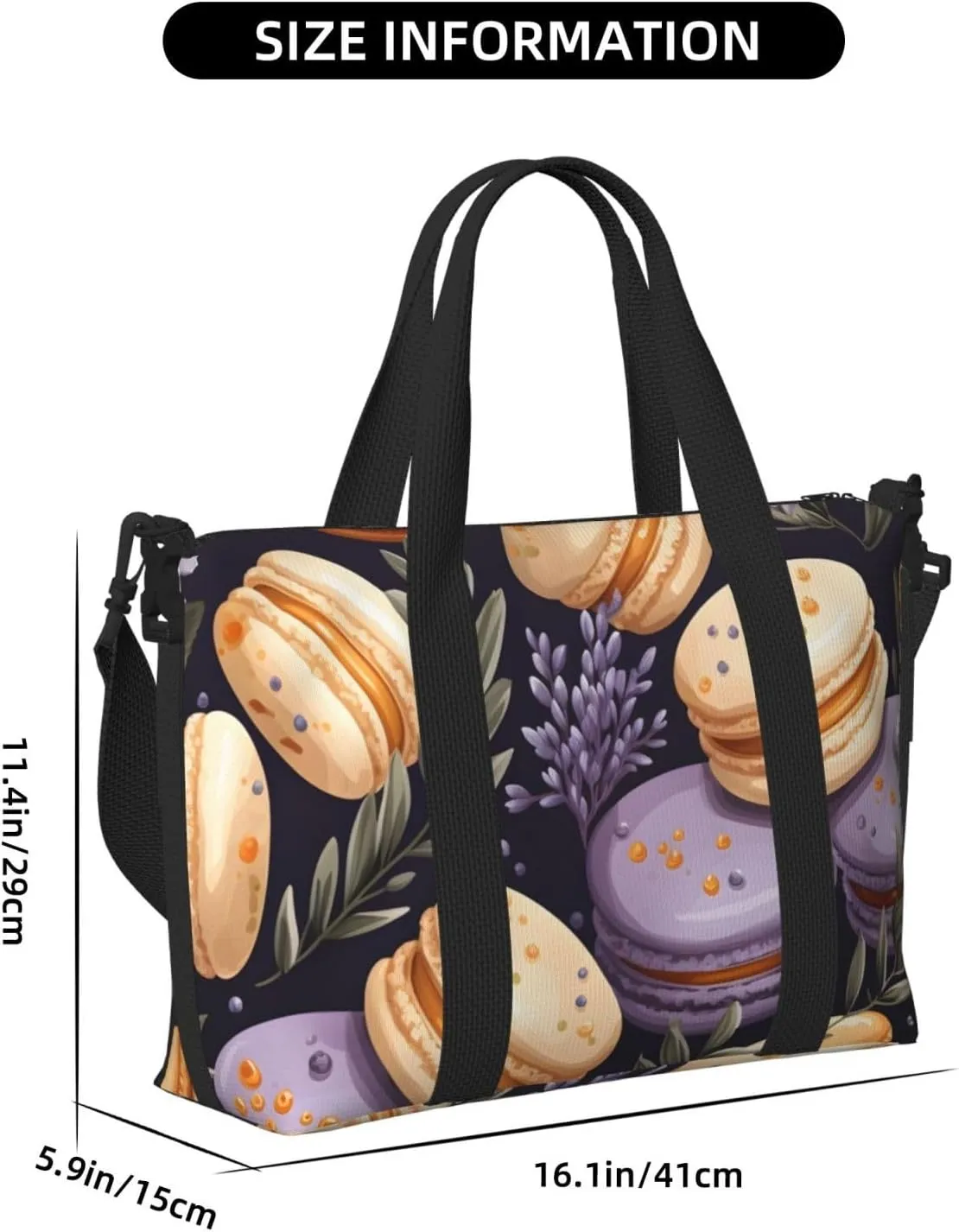 Travel Duffle Bag Lavender Macaron Weekender Overnight Bags Luggage Bag for Women Men Waterproof Sports Gym Bag Hand Bag with Shoulder Strap
