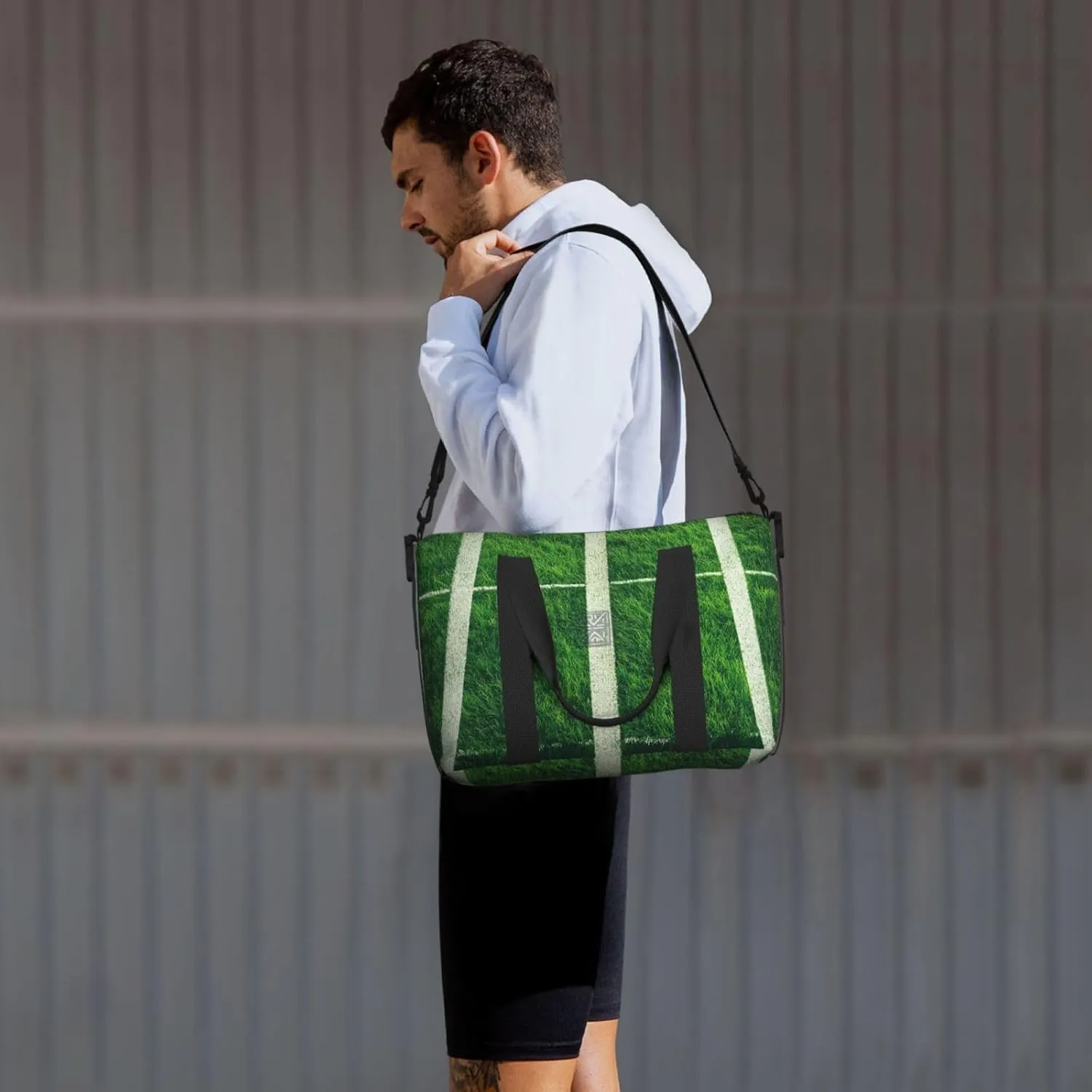 Travel Duffle Bag Sports Grass Theme Weekender Overnight Bags Luggage Bag for Women Men Waterproof Sports Gym Bag Hand Bag with Shoulder Strap