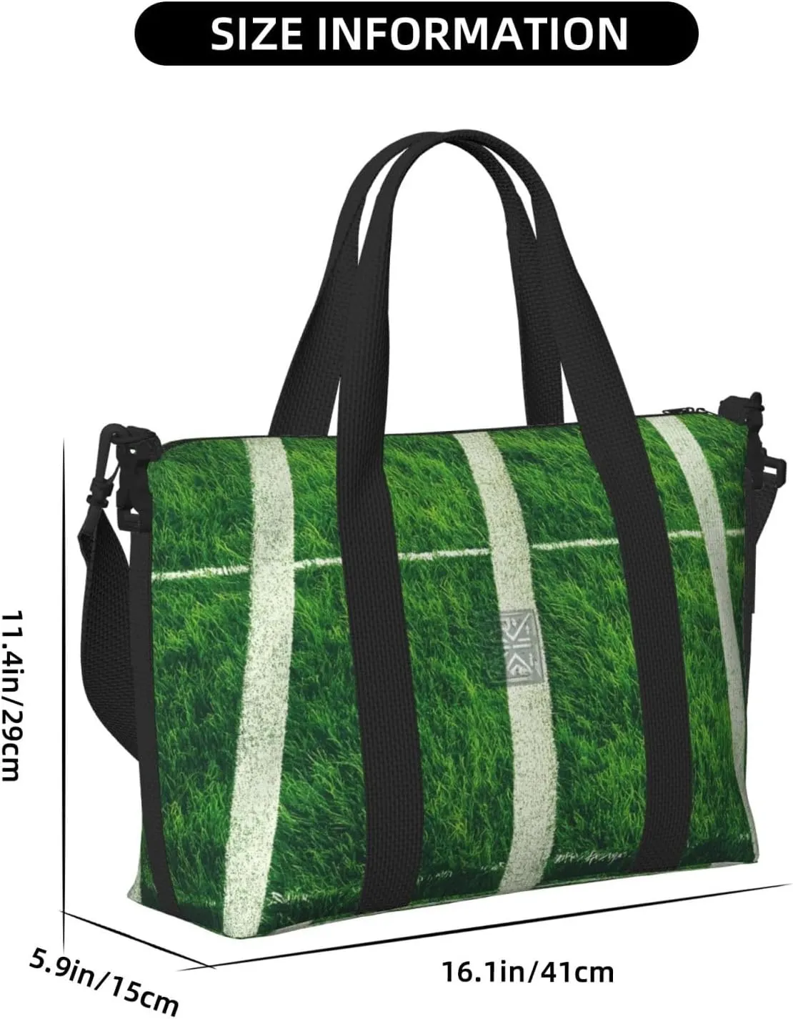 Travel Duffle Bag Sports Grass Theme Weekender Overnight Bags Luggage Bag for Women Men Waterproof Sports Gym Bag Hand Bag with Shoulder Strap
