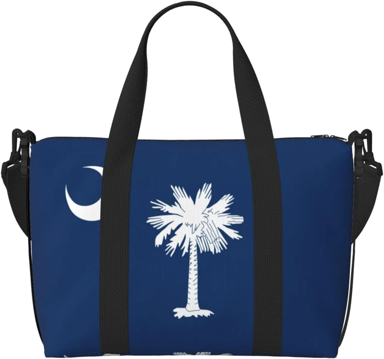 Travel Duffle Bag Weekender Bag Carry On Tote Bag Sport Gym Bag for Women Men South Carolina Flag Print