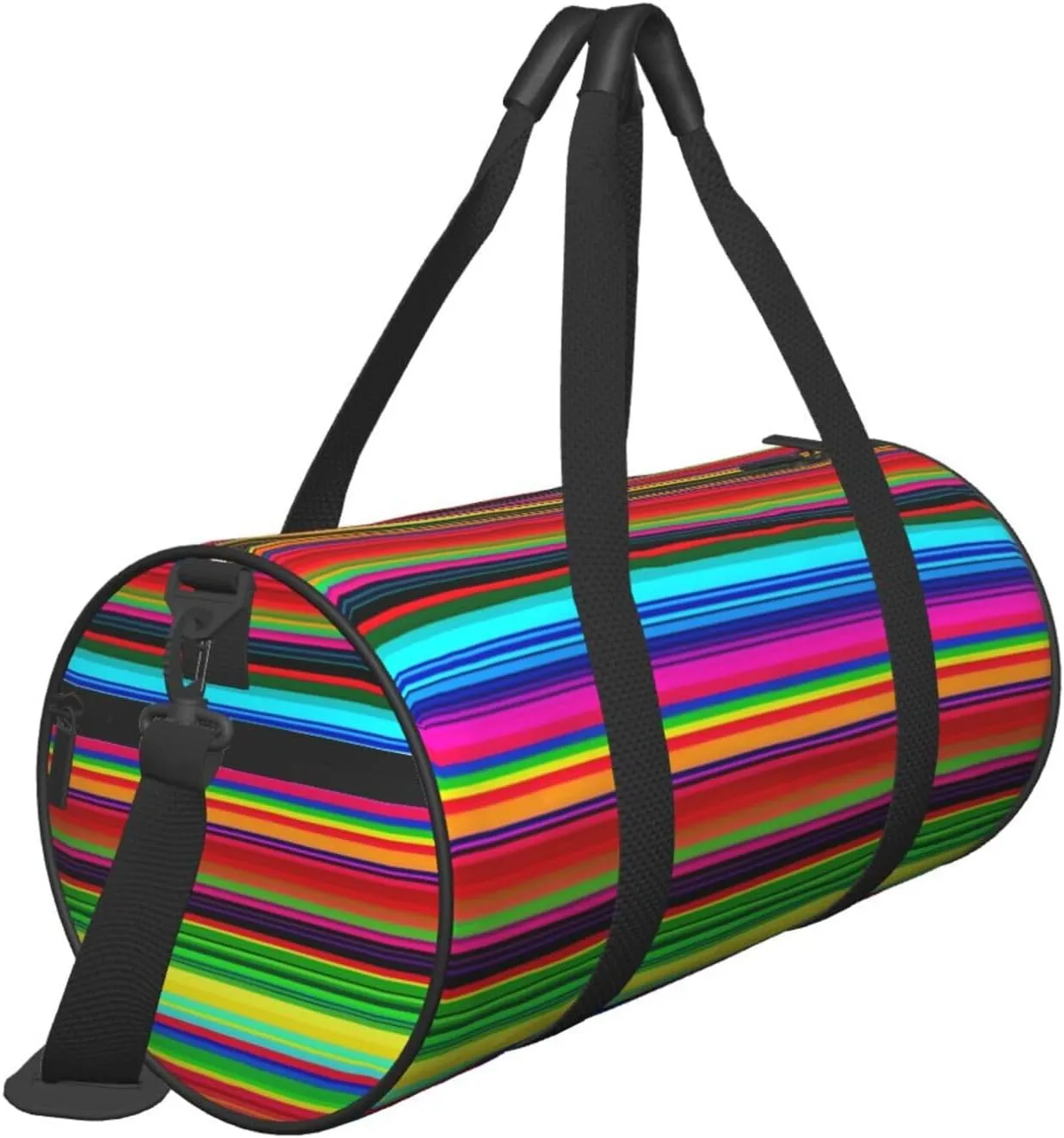 Travel Duffle Bag Weekender Bags For Men Women With Shoe Compartment Large Capacity Weekender Overnight Bag Colorful Mexican Stripes Carry On Tote Bags Sport Gym Bag For Travel Yoga
