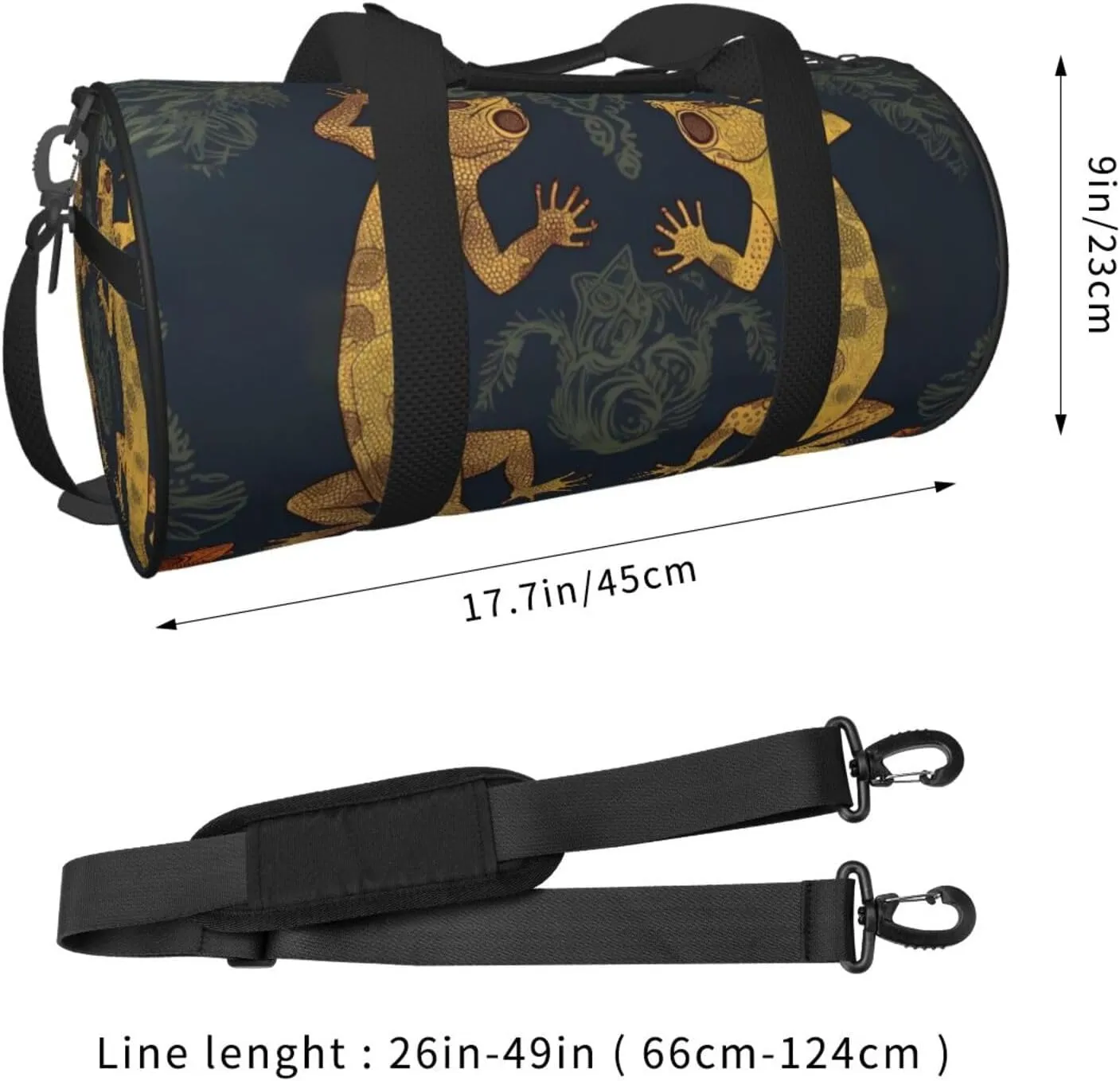 Travel Duffle Bag Weekender Bags For Men Women With Shoe Compartment Large Capacity Weekender Overnight Bag Gecko Lizards Carry On Tote Bags Sport Gym Bag For Travel Yoga