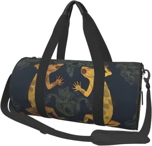Travel Duffle Bag Weekender Bags For Men Women With Shoe Compartment Large Capacity Weekender Overnight Bag Gecko Lizards Carry On Tote Bags Sport Gym Bag For Travel Yoga