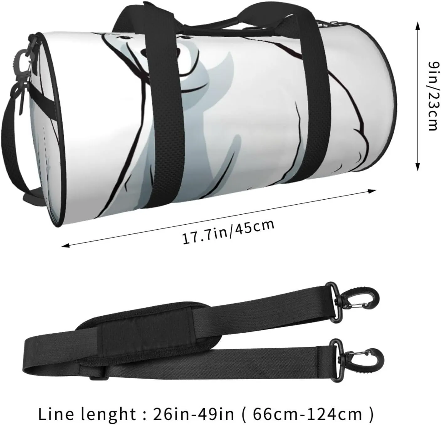 Travel Duffle Bag Weekender Bags for Men Women with Shoe Compartment Large Capacity Weekender Overnight Bag Polar Bear Carry On Tote Bags Sport Gym Bag for Travel Yoga