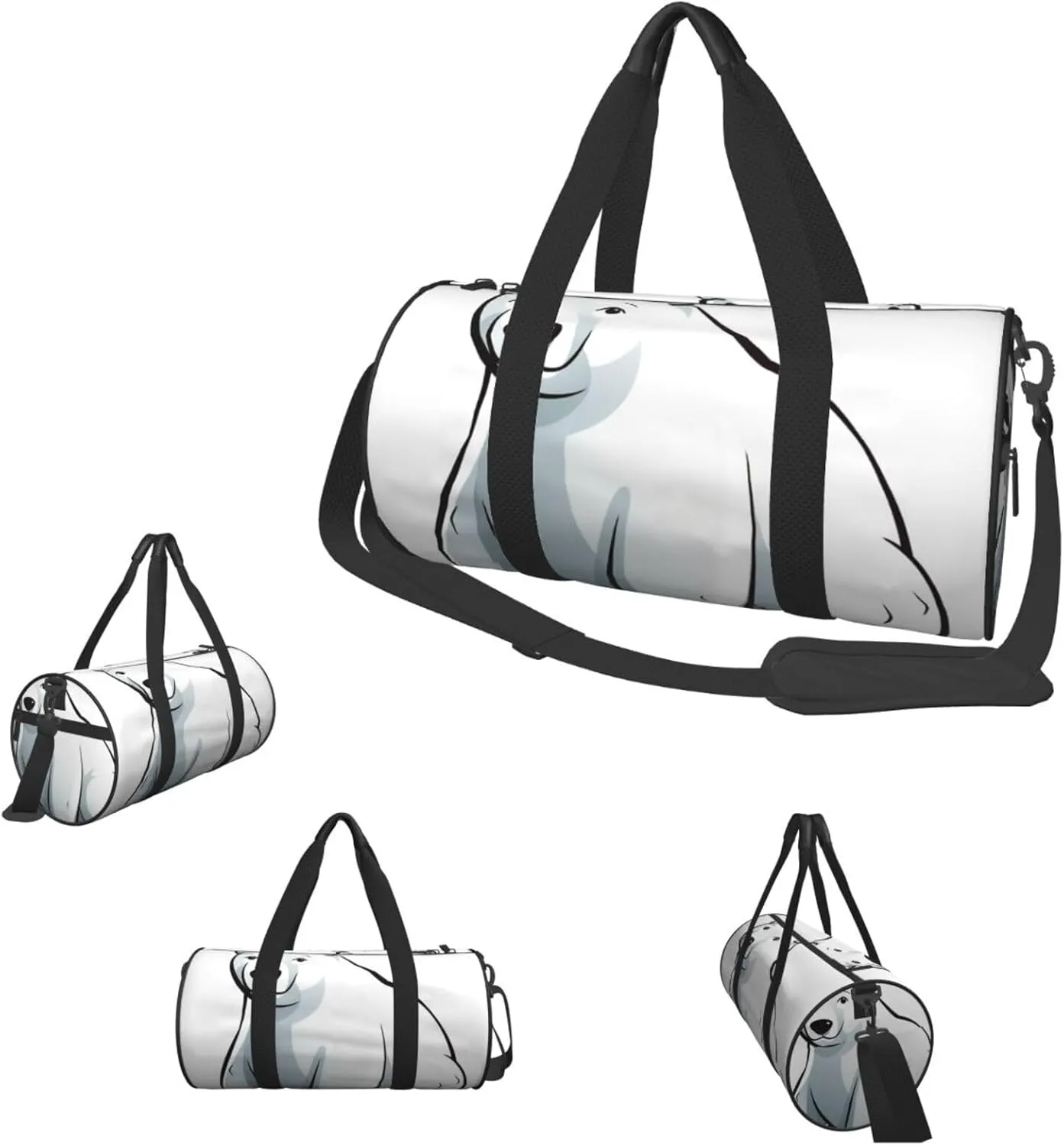 Travel Duffle Bag Weekender Bags for Men Women with Shoe Compartment Large Capacity Weekender Overnight Bag Polar Bear Carry On Tote Bags Sport Gym Bag for Travel Yoga