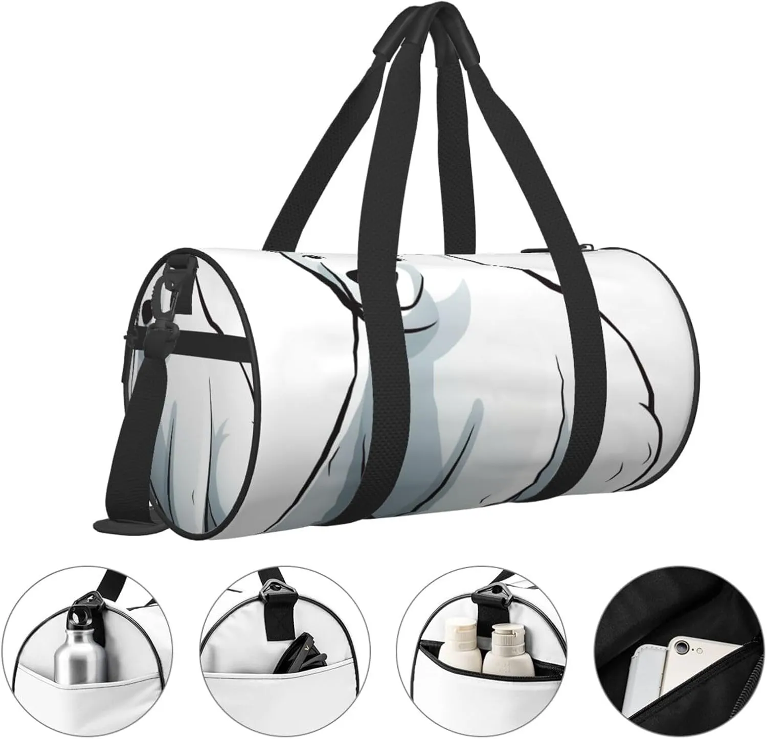 Travel Duffle Bag Weekender Bags for Men Women with Shoe Compartment Large Capacity Weekender Overnight Bag Polar Bear Carry On Tote Bags Sport Gym Bag for Travel Yoga