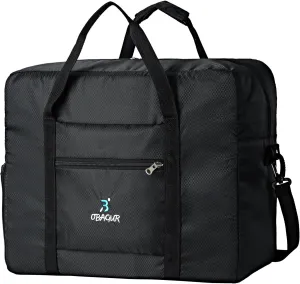 Travel Tote Bag Foldable Travel Duffel Bag For Spirit Airlines Personal Item Bag, Weekender Bags for Men Women with Shoe Compartment, Carry on Overnight Bag(Black, 20L)
