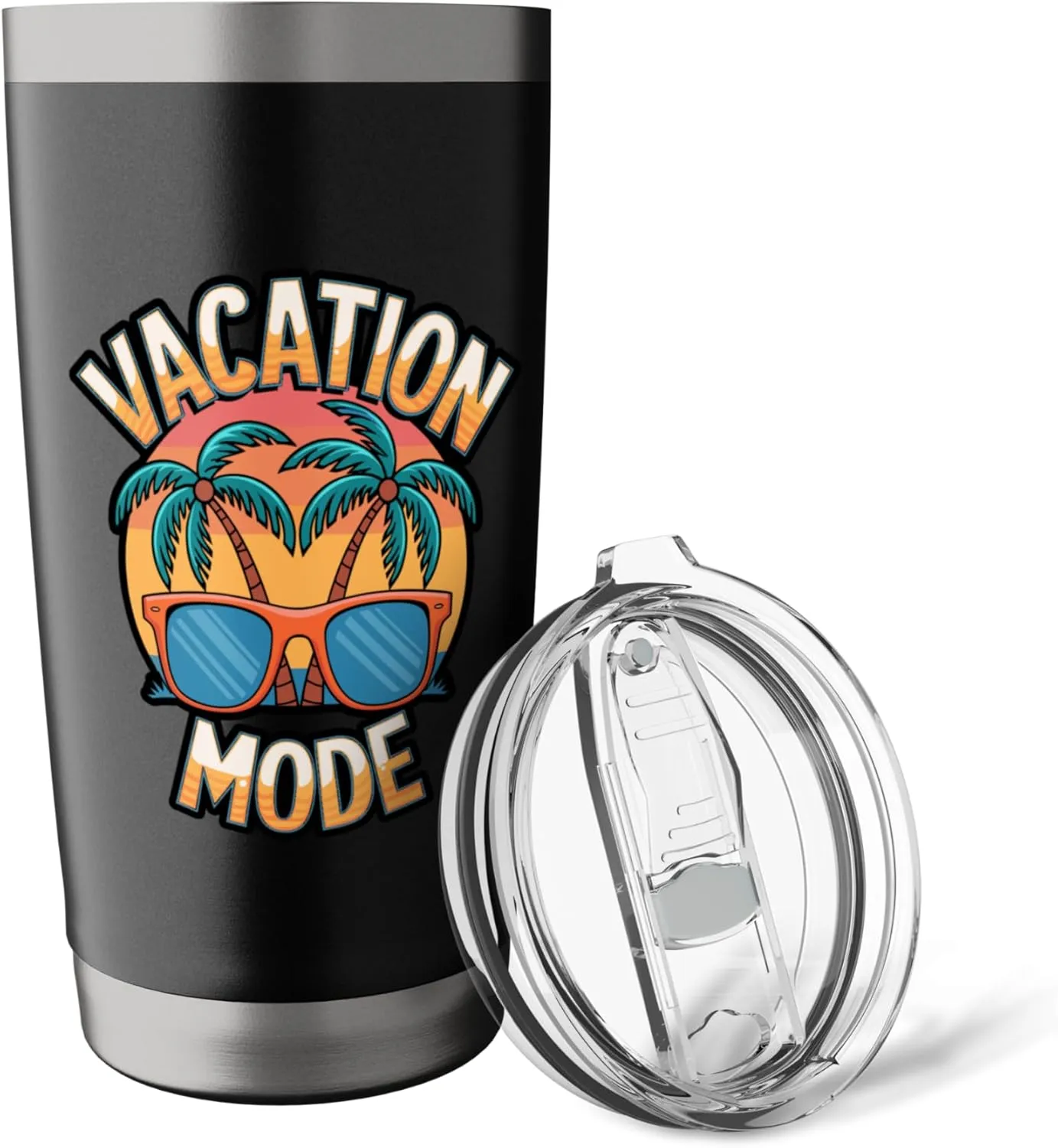 Tropical Vacay Mode Vacation Graphic Stainless Steel Insulated Tumbler