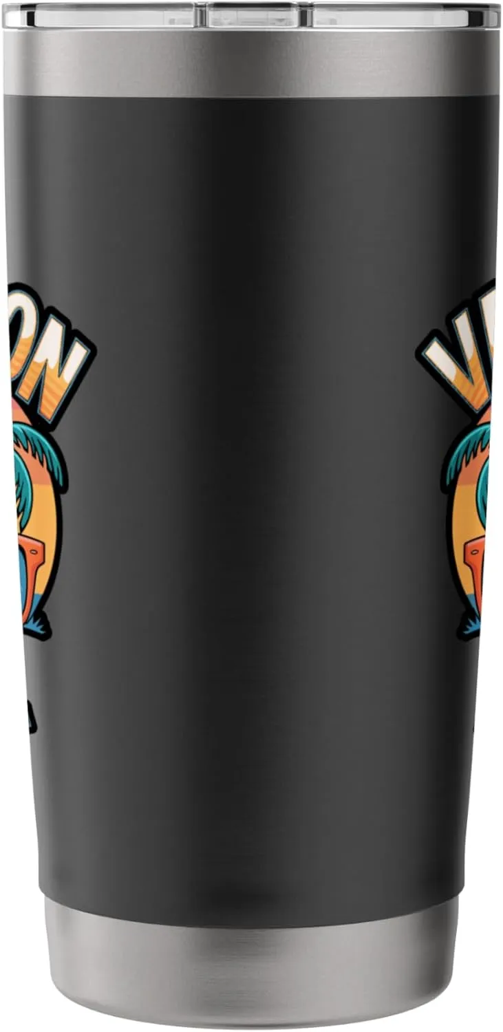 Tropical Vacay Mode Vacation Graphic Stainless Steel Insulated Tumbler
