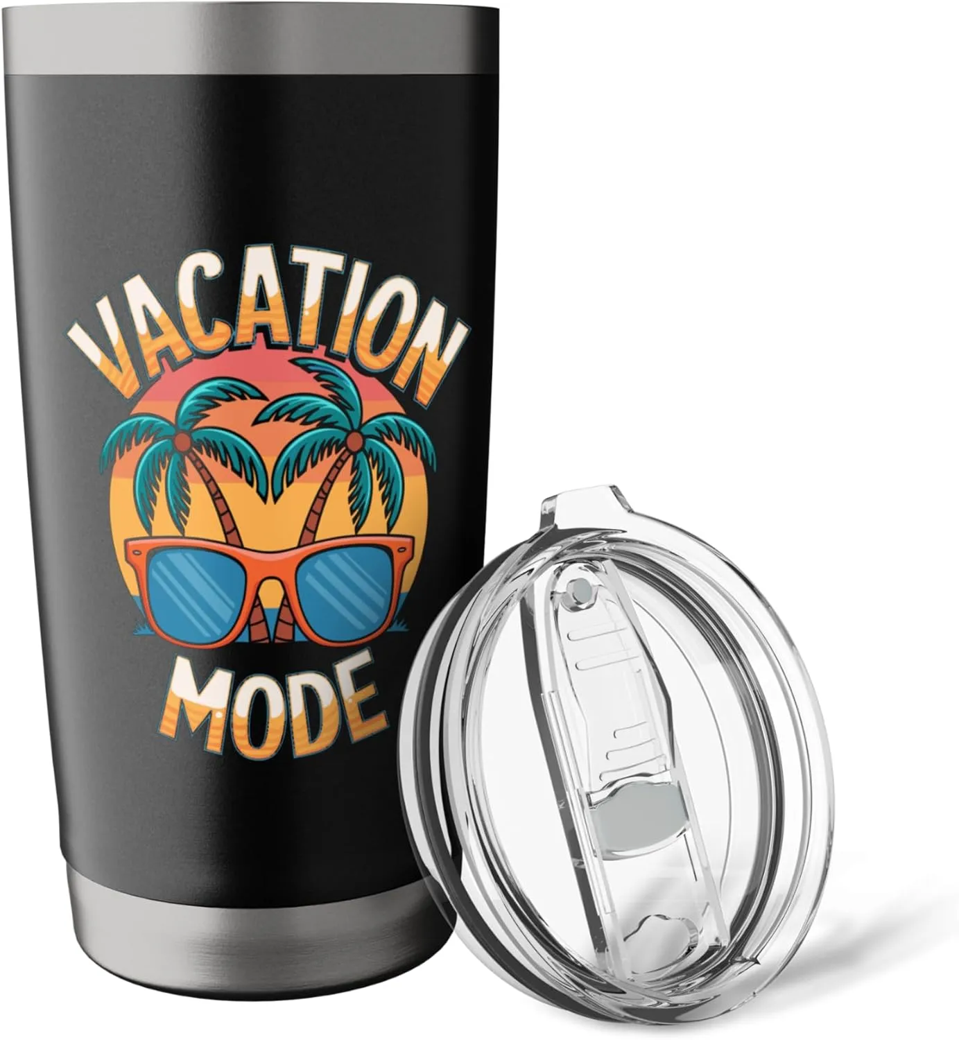 Tropical Vacay Mode Vacation Graphic Stainless Steel Insulated Tumbler