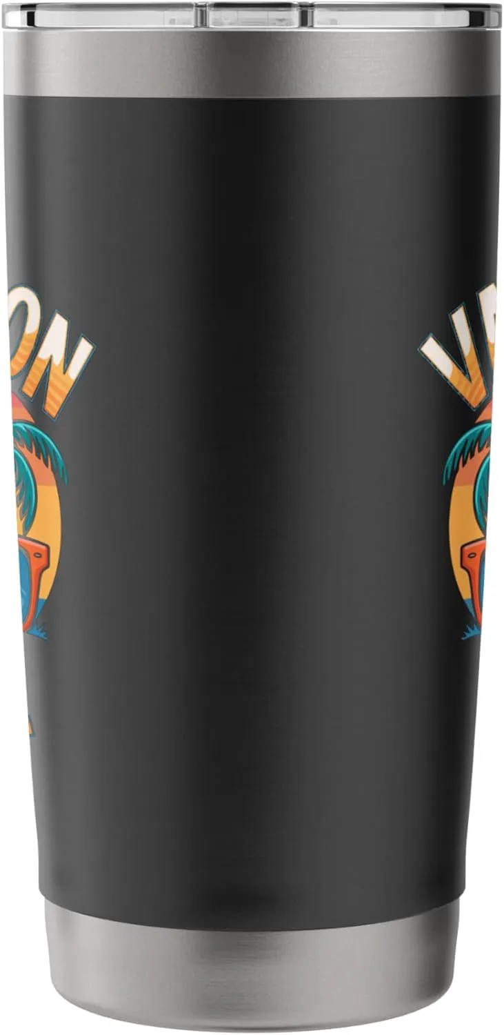 Tropical Vacay Mode Vacation Graphic Stainless Steel Insulated Tumbler