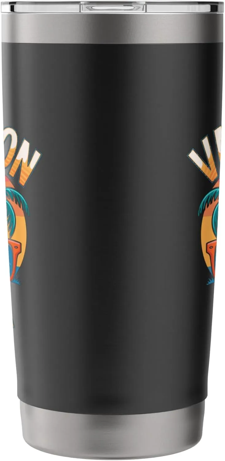 Tropical Vacay Mode Vacation Graphic Stainless Steel Insulated Tumbler