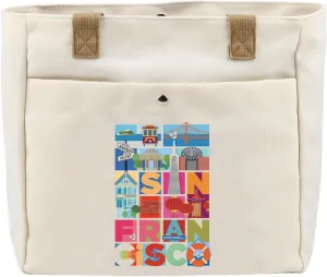 UJIMS California Vacation Gifts San Francisco Shoulder Tote bag San Francisco Souvenirs Gift Francisco Lover Gifts