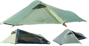 Ultralight Camping Tent Waterproof 1.35 kg 260 x 170 x 77 cm 1 Man Mini Pack Green Aluminium Pole Lightweight Tent for Hiking Mountaineering Backpacking Outdoor Camping Climbing and Travel, Large