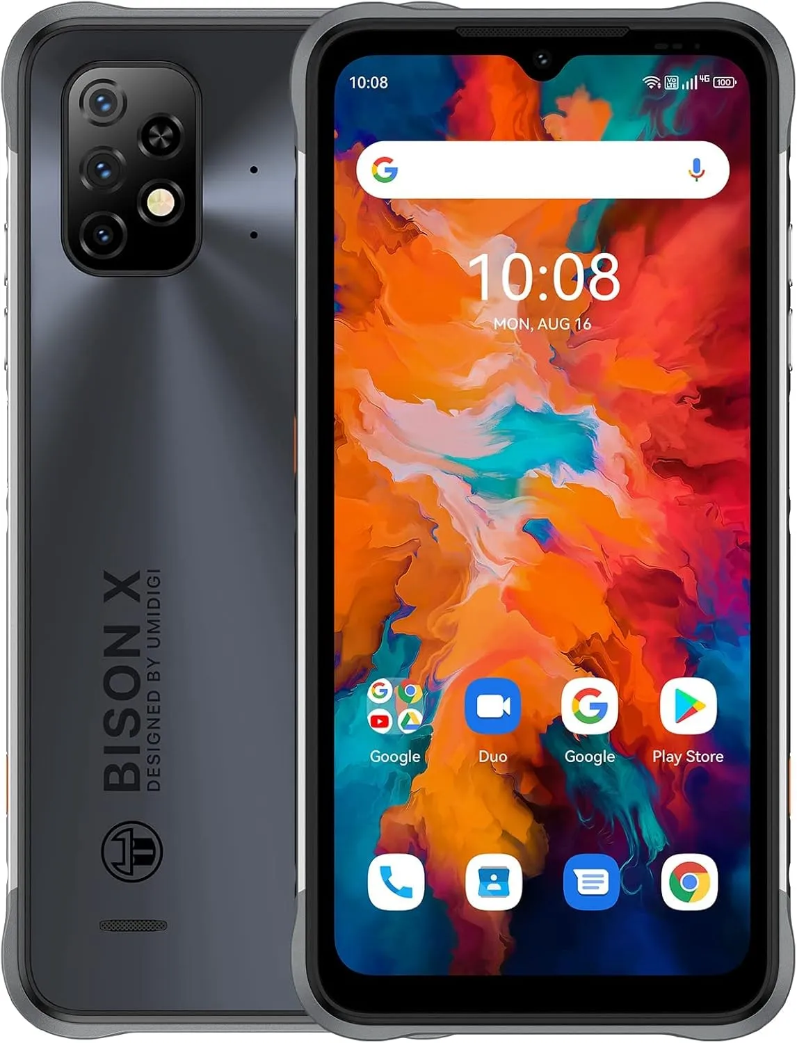 UMIDIGI Rugged Unlocked Smartphones, Bison X10 4G 64GB IP68/IP69K Waterproof Shockproof Phone Helio P60 Android 11 6.53" FHD  6150mAh Fast Charge NFC Rugged Smartphone