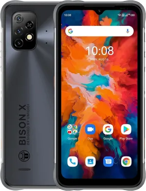 UMIDIGI Rugged Unlocked Smartphones, Bison X10 4G 64GB IP68/IP69K Waterproof Shockproof Phone Helio P60 Android 11 6.53" FHD  6150mAh Fast Charge NFC Rugged Smartphone