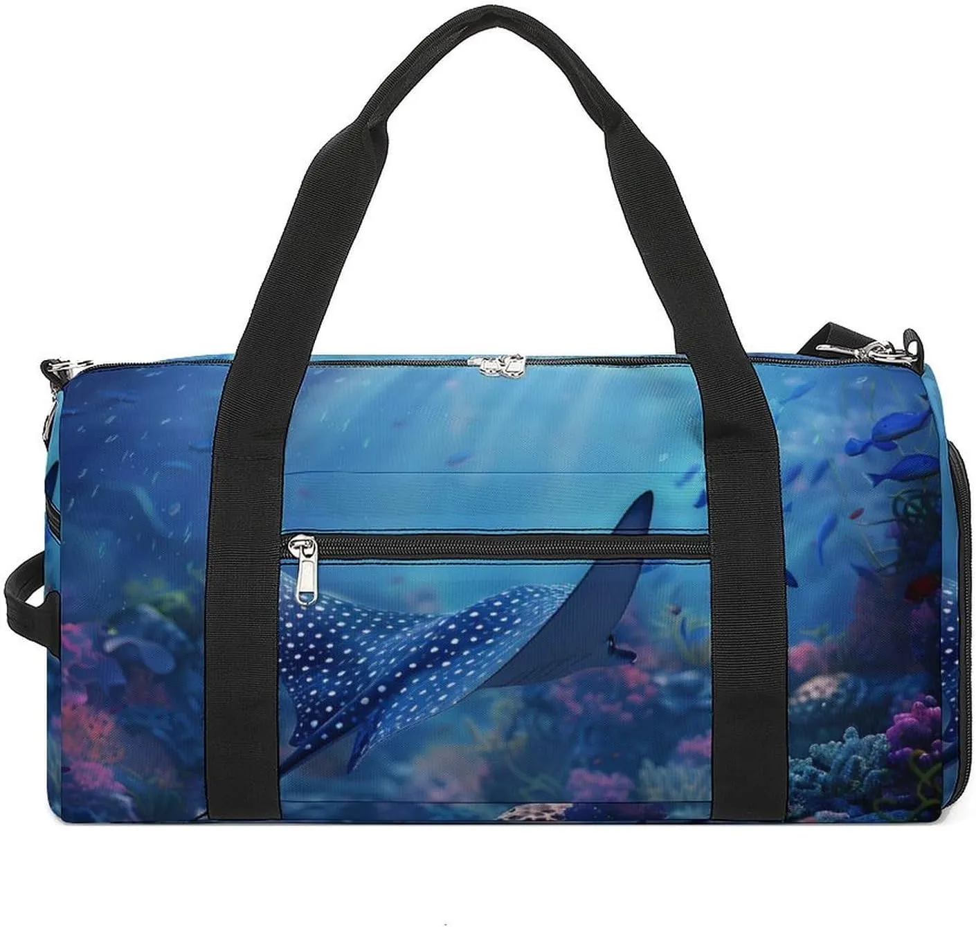 Undersea Wildlife Stingray Gym Bag for Men Women Lightweight Duffel Bag Sports Workout Bag for Travel Yoga
