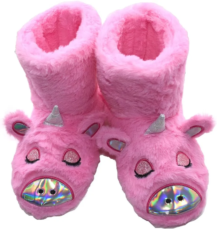 Unicorn Plush Slippers | Indoor Outdoor Sneakers | Cozy Plush Shoes Woman Slippers | Cute Fluffy Girls Slippers