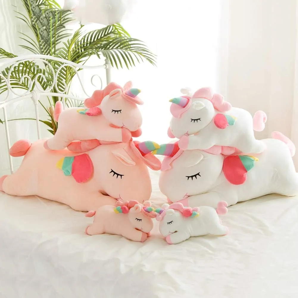 Unicorn Stuffed Animal, Soft Unicorn Plush Hugging Pillow Toy Gifts for Kids (White, 23.6 in)