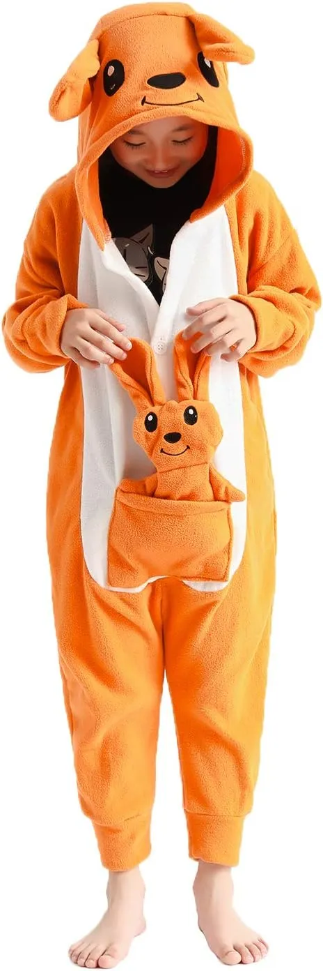 Unisex Kids Onesie Animal Cosplay One-Piece Pajamas Christmas Halloween Costumes Pink Pig
