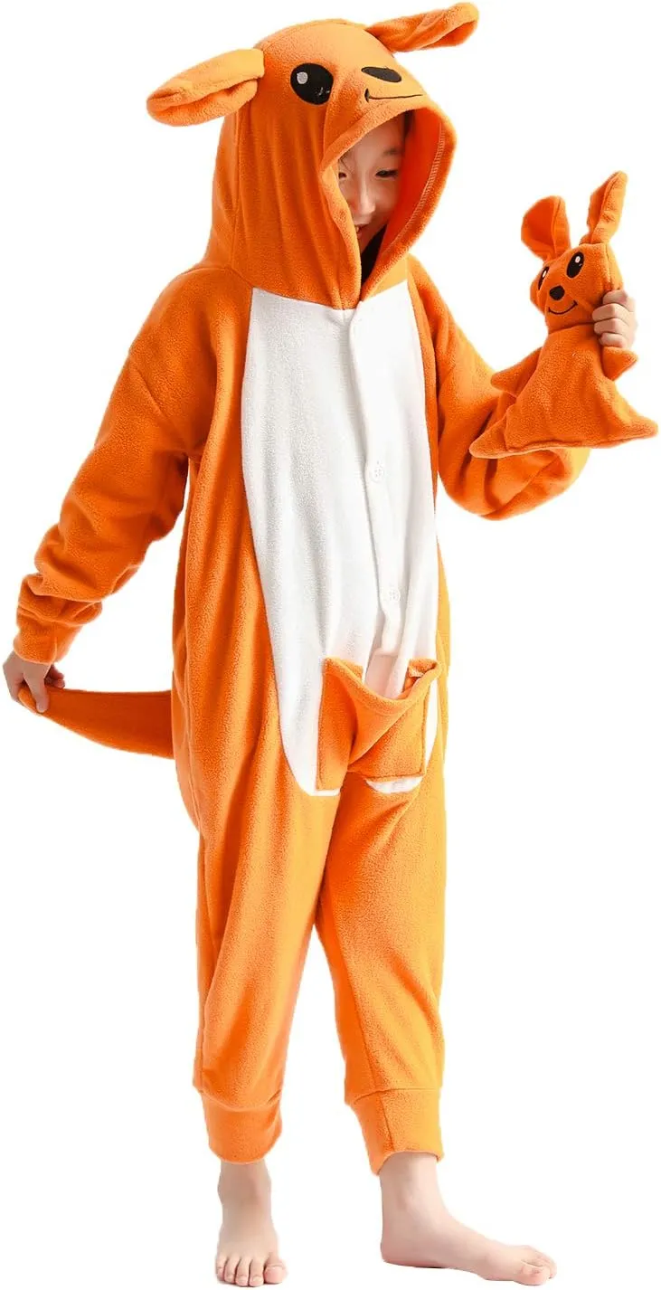 Unisex Kids Onesie Animal Cosplay One-Piece Pajamas Christmas Halloween Costumes Pink Pig