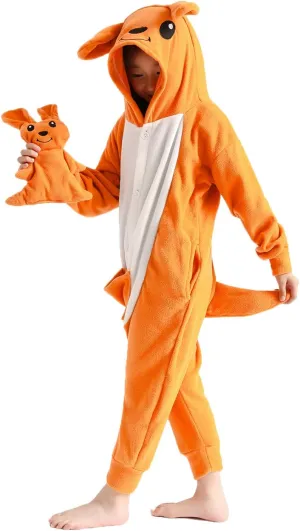 Unisex Kids Onesie Animal Cosplay One-Piece Pajamas Christmas Halloween Costumes Pink Pig