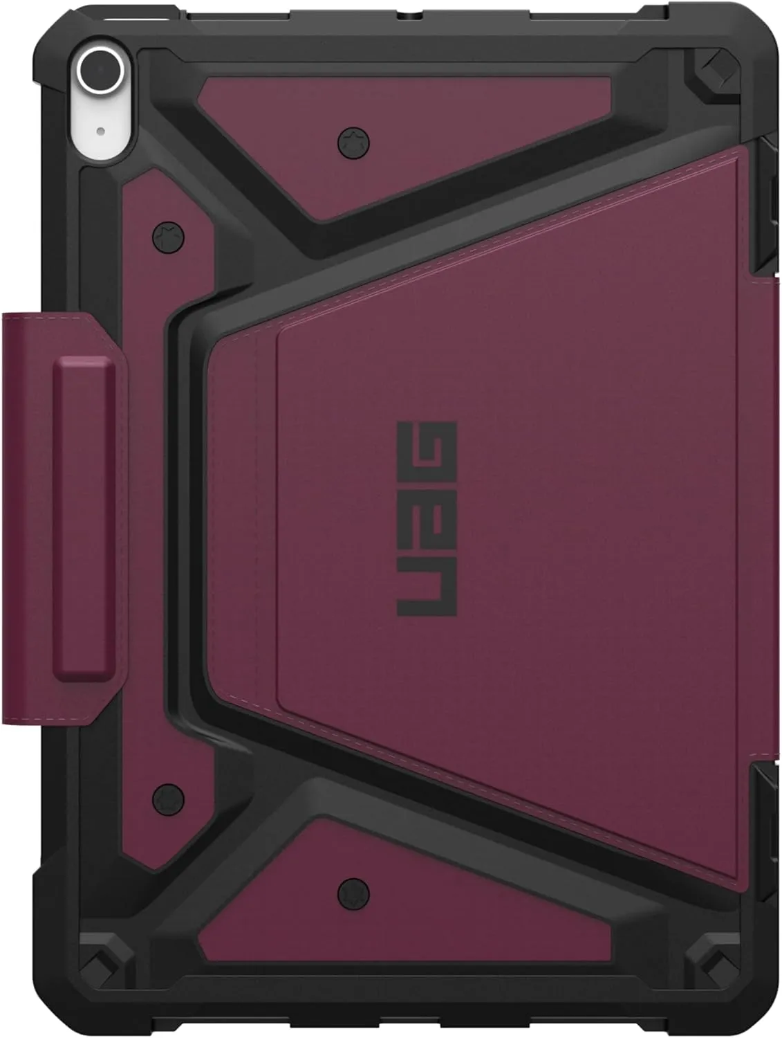 URBAN ARMOR GEAR UAG Designed for iPad Air 11" Case (6th/7th Gen 2024-2025) M3 A3266 A3267 Rugged Auto Sleep/Wake Folio Cover with Pencil Holder & Multi-Angle Adjustable Stand, Metropolis SE Bordeaux
