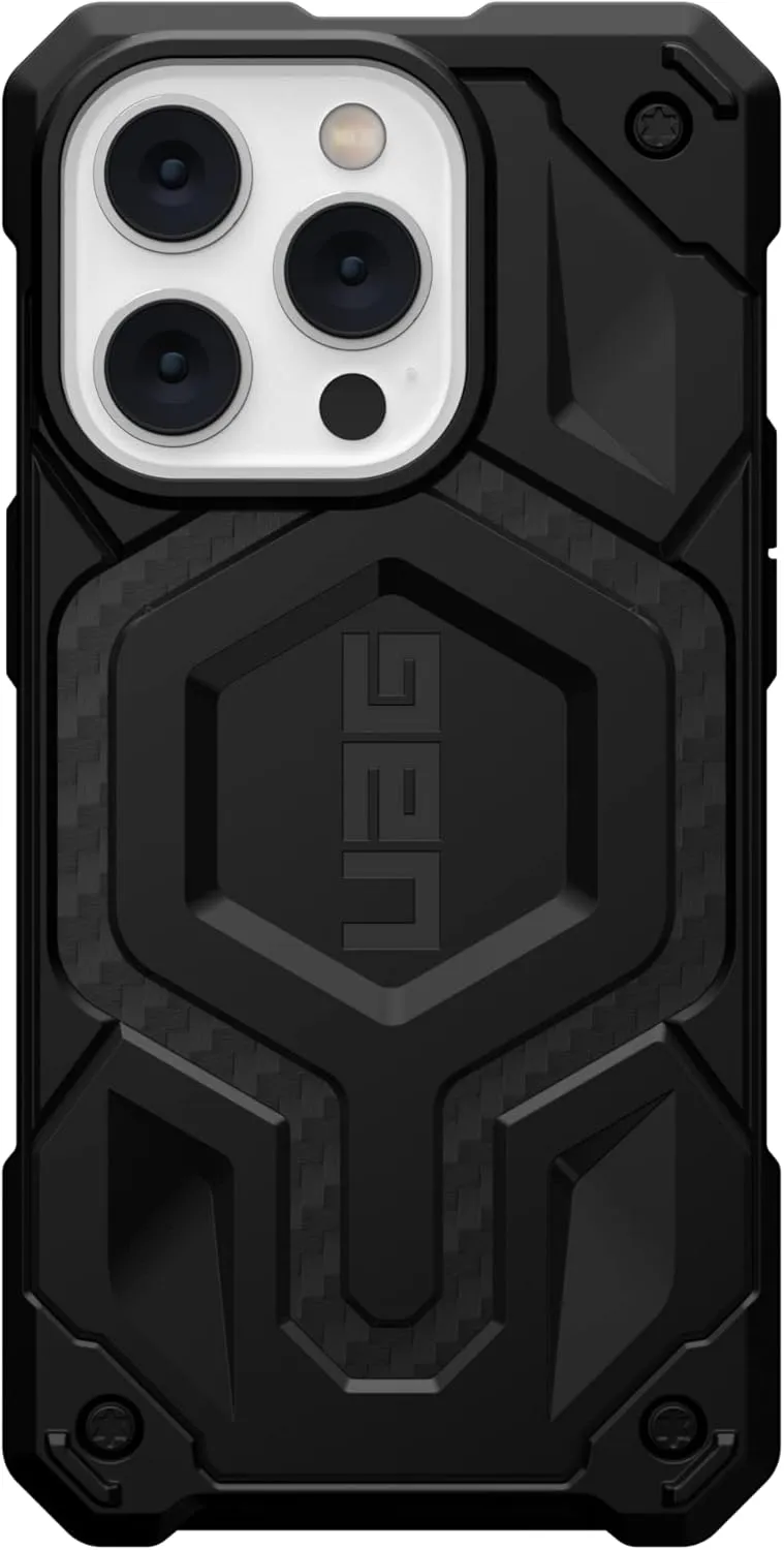 URBAN ARMOR GEAR UAG Designed for iPhone 14 Pro Case Carbon Fiber 6.1" Monarch Pro Built-in Magnet Compatible with MagSafe Charging Rugged Shockproof Dropproof Premium Protective Cover