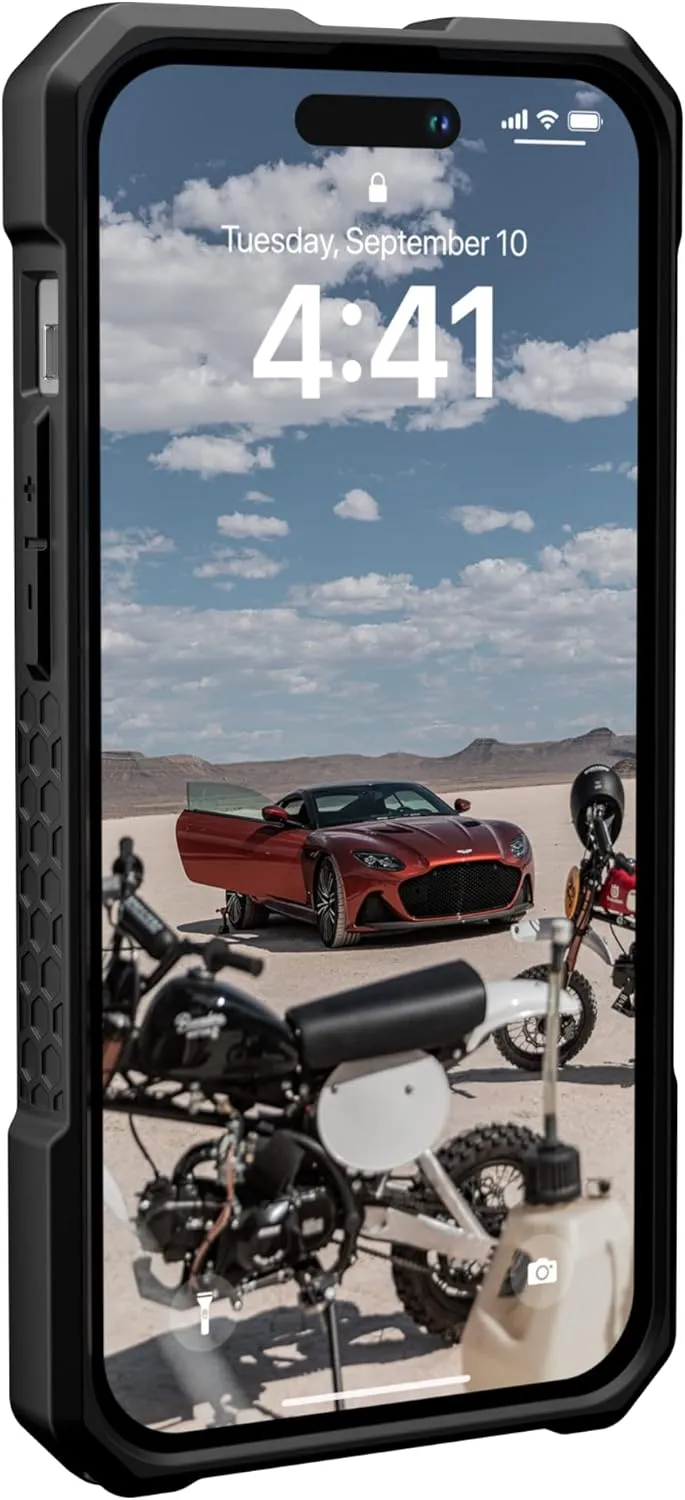 URBAN ARMOR GEAR UAG Designed for iPhone 14 Pro Case Kevlar Black 6.1" Monarch Pro Built-in Magnet Compatible with MagSafe Charging Rugged Shockproof Dropproof Premium Protective Cover